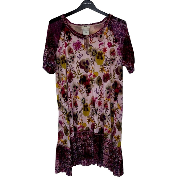 Fuzzi XL Italian Floral Pansy Wildflower Dress Light & Flowy for Spring/Summer - Picture 1 of 13